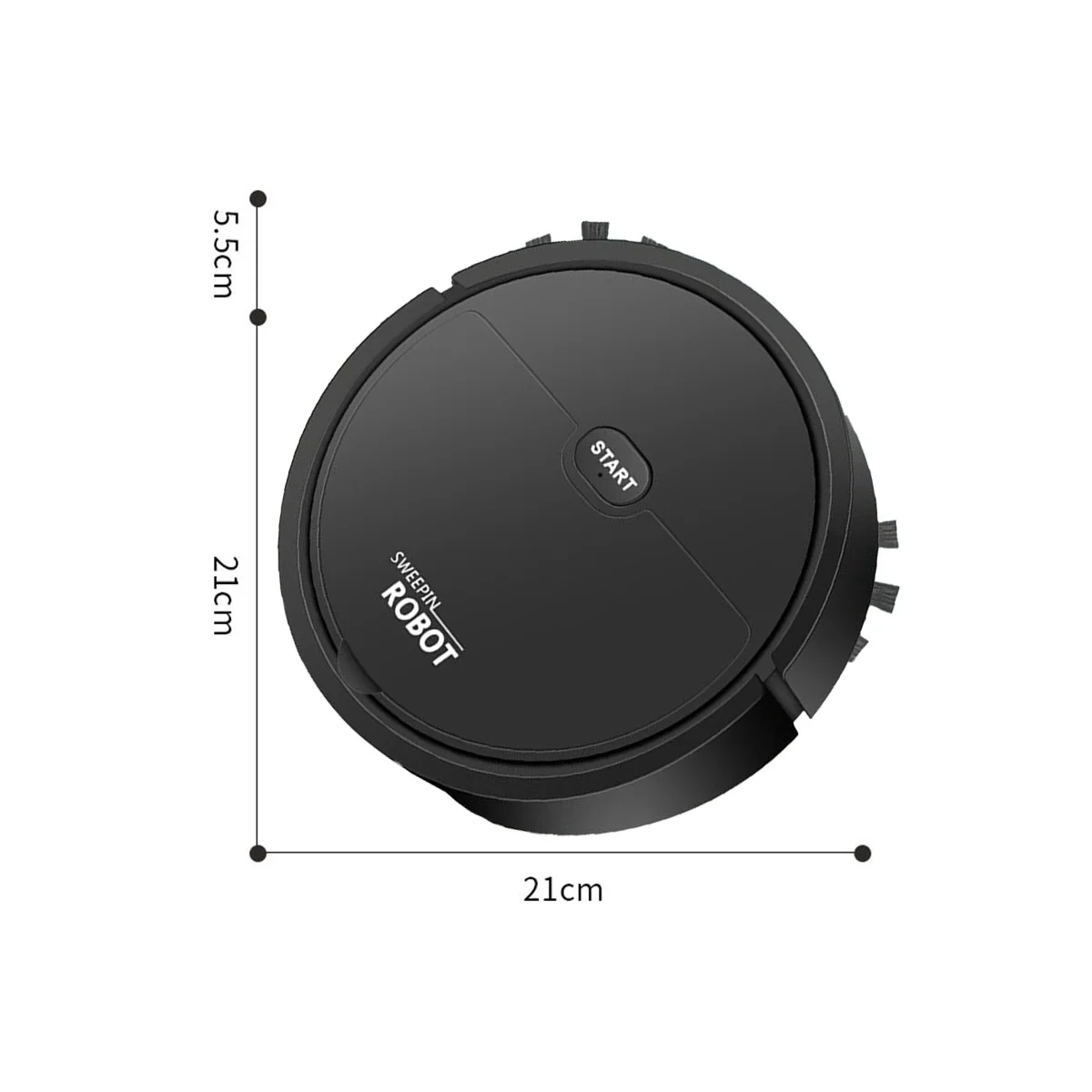 Robô de varredura multi-função inteligente, vácuo, esfregando, tudo-em-um, preto, USB, 3-in-1