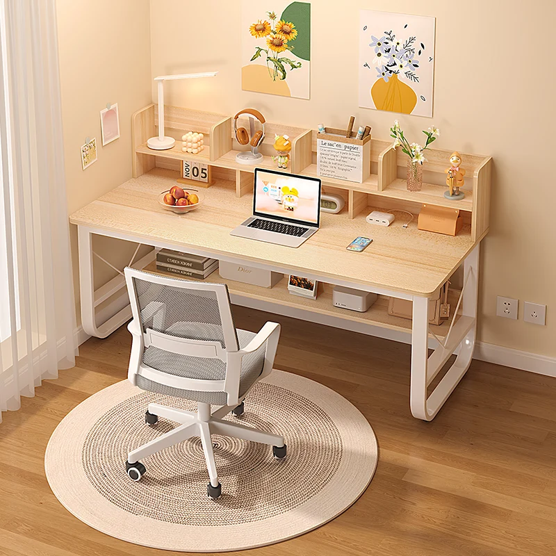 

Dresser bedroom is simple, modern dresser, desk and bookshelf are integrated and easy for students to learn.