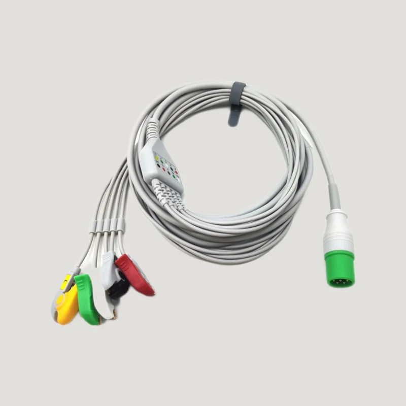 

Applicable to Coman Star-8000E C50 C70 C80 12-pin five-lead integrated ECG lead cable