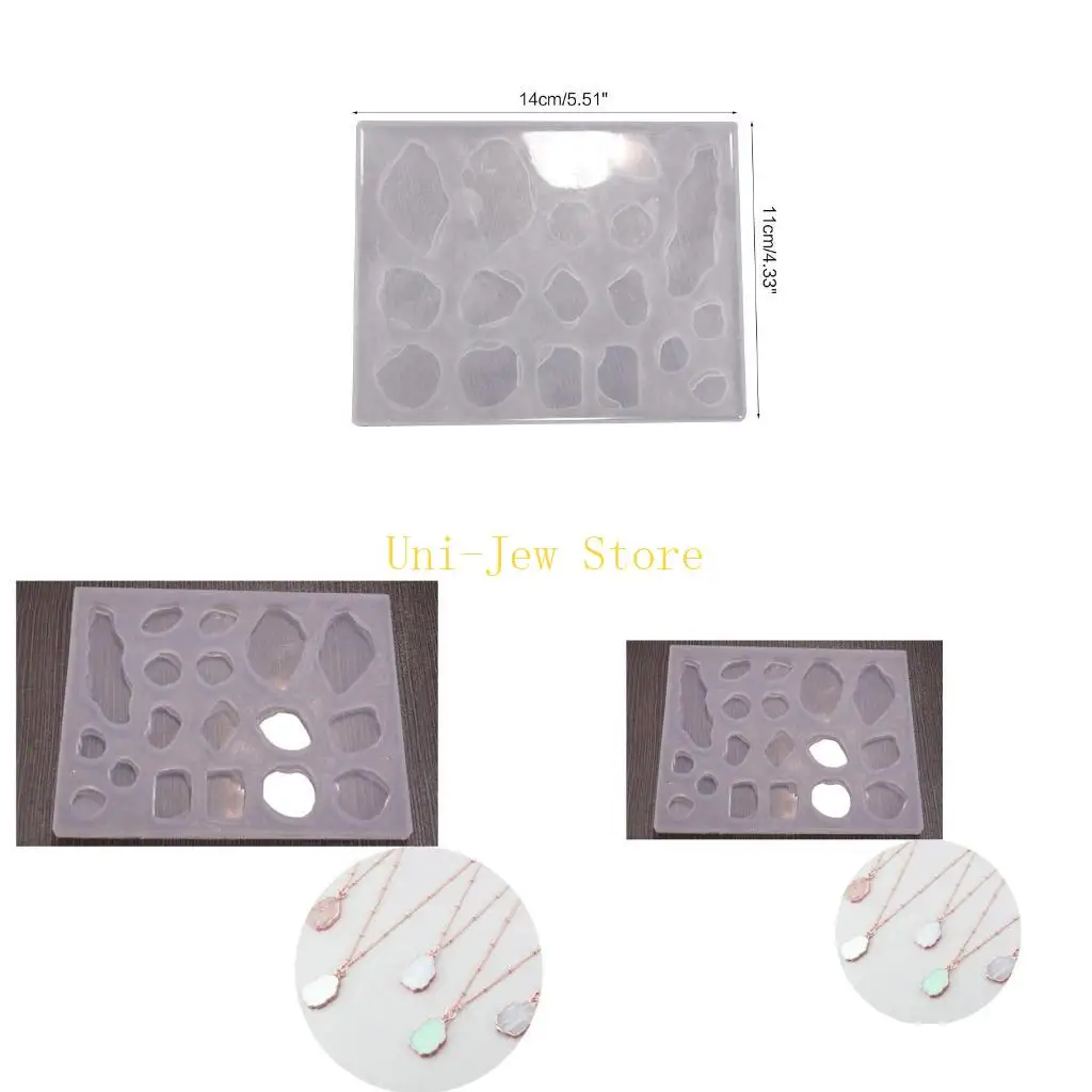 

40GB Mirror Earrings Epoxy Mold Geometric Irregular Pendant Mold Keychain Pendant Silicone Mold for Decoration