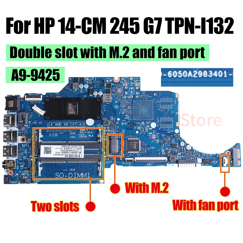 لوحة أم للكمبيوتر المحمول لحصان ، حصان 14 سم G7 ، 6050A2983401 ، ، من من من من نوع AMD CPU ، E2 ، A4 ، A6 ، A9 ، اللوحة الأم للكمبيوتر المحمول