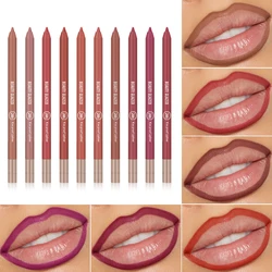 10 Colors Lip Liner Waterproof, Sweatproof, Matte Multi-Color Correcting Lip Pencil Lip Plumping Cosmetics