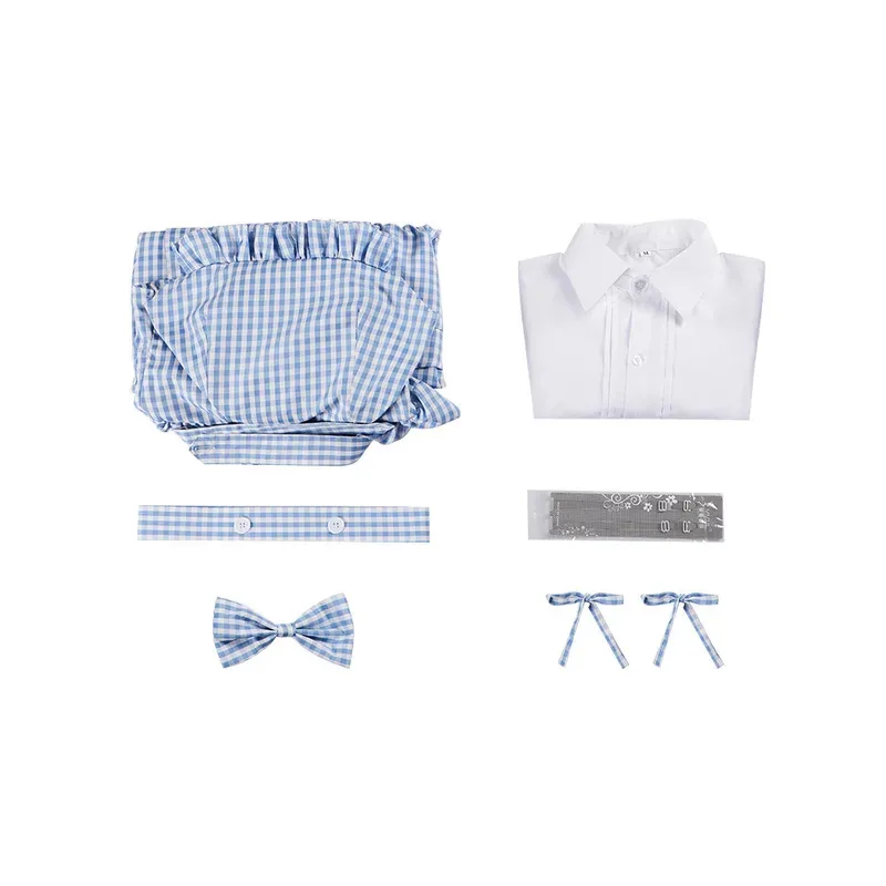 qq45Game Identity V إيما وودز أزياء تنكرية دوروثي فتاة صغيرة بدلة زرقاء للكبار ملابس الحفلات فستان هدية