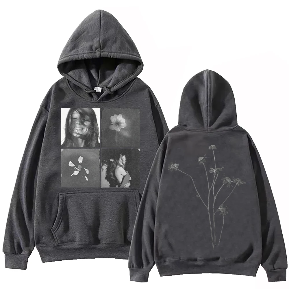Popular Ariana-Grande Petal Hoodie Man Woman Harajuku Long Sleeve Pullover Tops