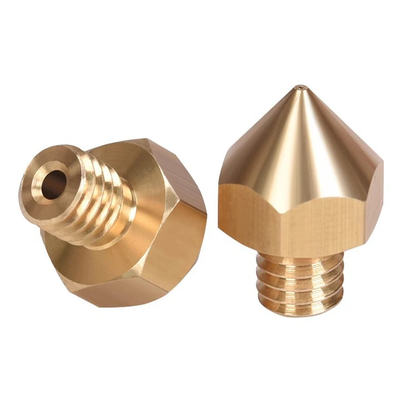 

1PC 5PCS 1.75mm M6 Threaded Brass Extrusion Head Nozzle For BIQU B1 UM2 3D Printer Accessories