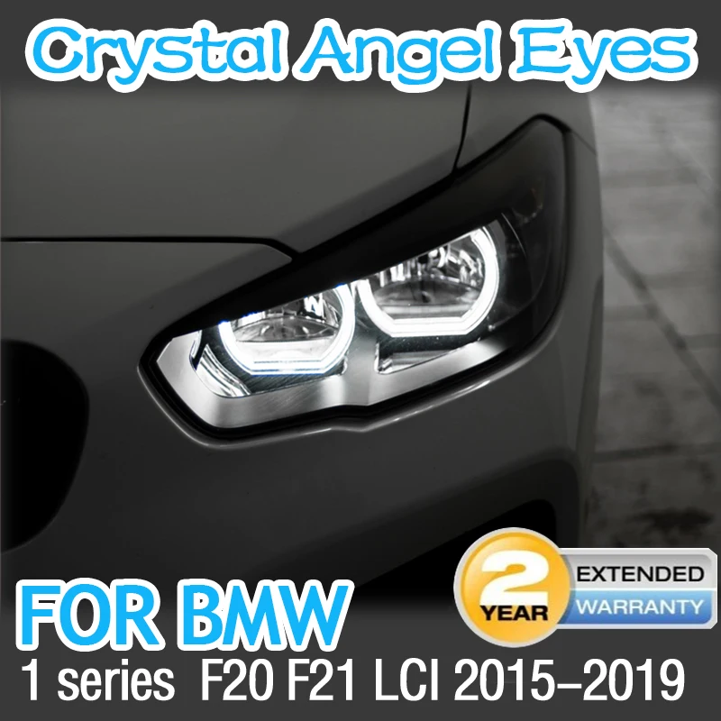 for BMW 1 series F20 F21 LCI halogen 15-19 114i 116i 118i 120i 125i Retrofit DTM M4 Style LED Crystal Angel Eyes  rings Kit