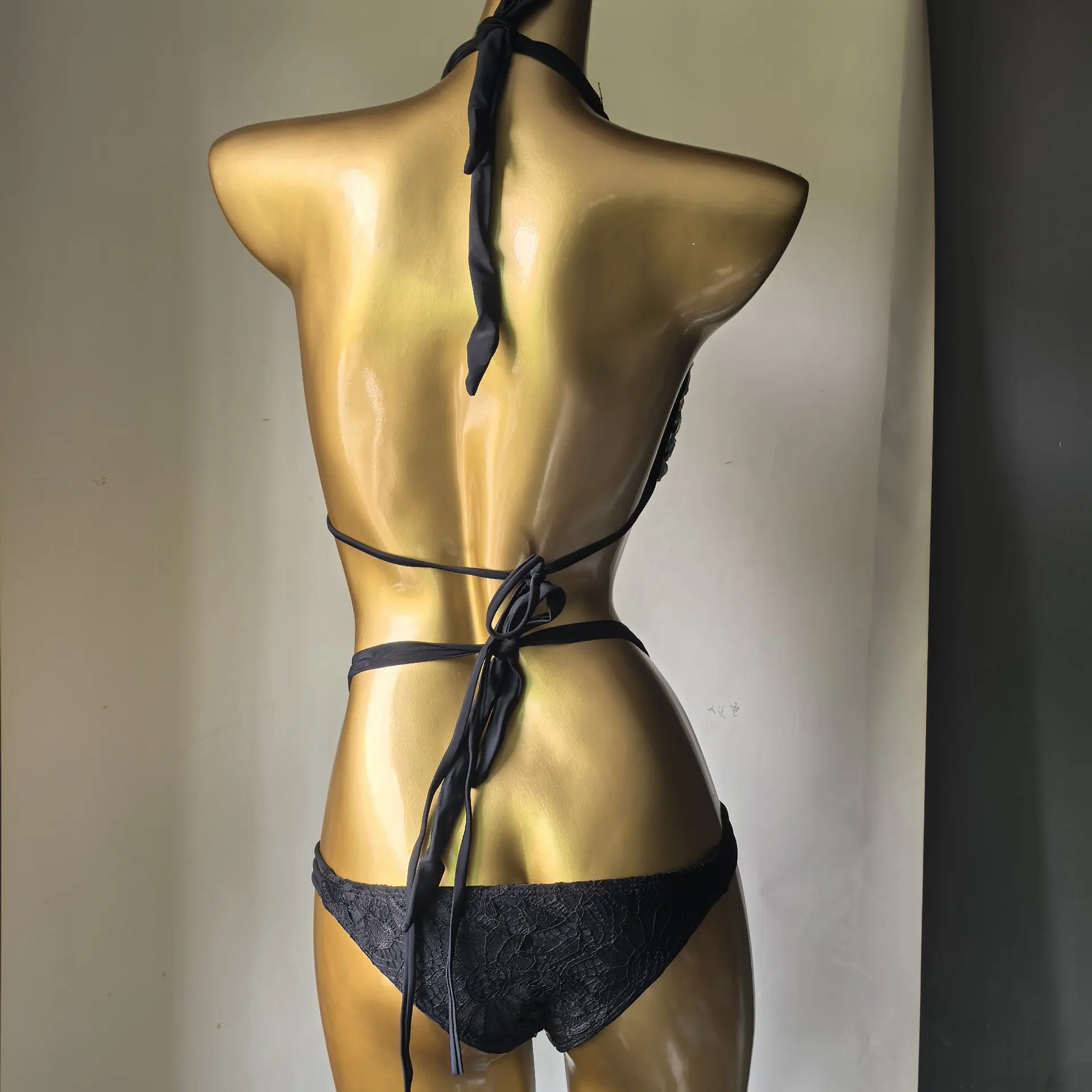 Superior Hot Selling Women Bikini New Steel Support Hard Cup Push Up Swimsuit Diamond Rhinestone Decor High Cut Summer Beach Vac