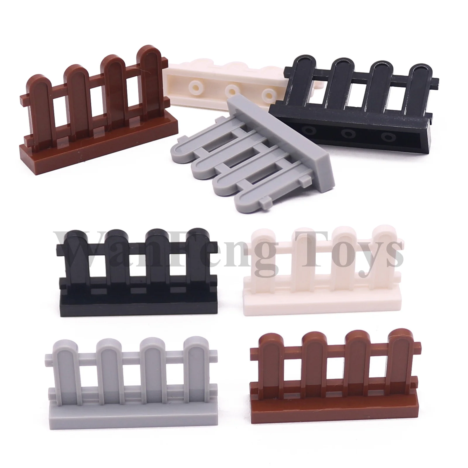 MOC Building Blocks 50PCS 1x4x2 Fence Compatible with 33303 City Street View Garden Model Kit Parts Accessories DIY Particles