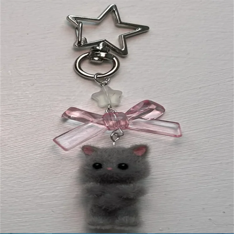 cute calico critters persiancat y2k handmade kitten keychains