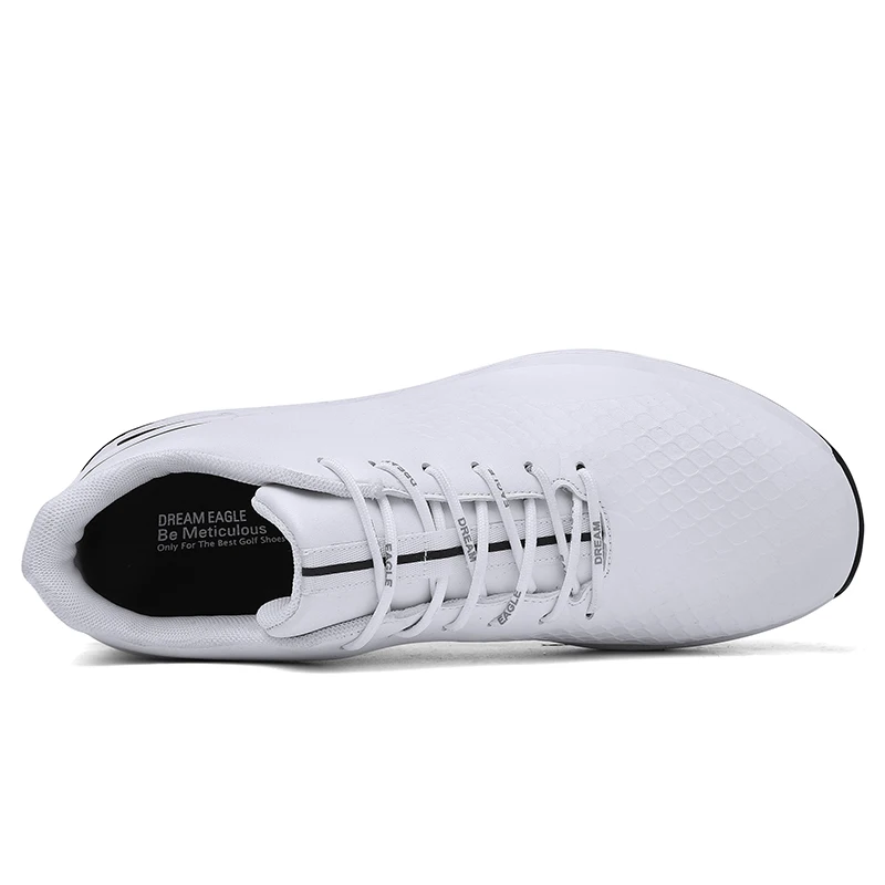 2023 New Men's Waterproof and Anti slip Golf Shoes Training Shoes Simple and Comfortable Casual Sports Shoes White