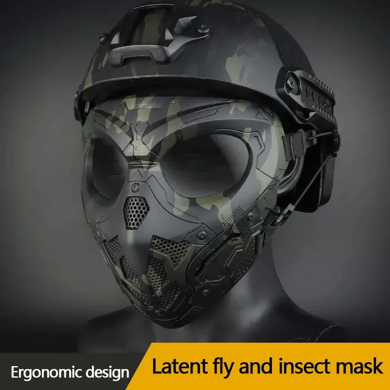 Tactical protective mask, full face protective mask, Halloween dance party Cosplay props, tactical helmet
