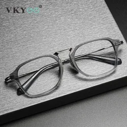 VICKY Retro Square Pure Titanium Eyeglasses Frames Simple Design Customizable Prescription Blue Light Protection Glasses DTX413