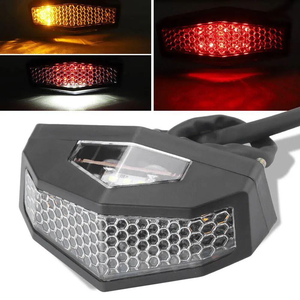 

1pc Universal Motorcycle Rear Light LED Turn Signals Brake Stop Light License Plate Integrated Tail Light Motorcycle Parts