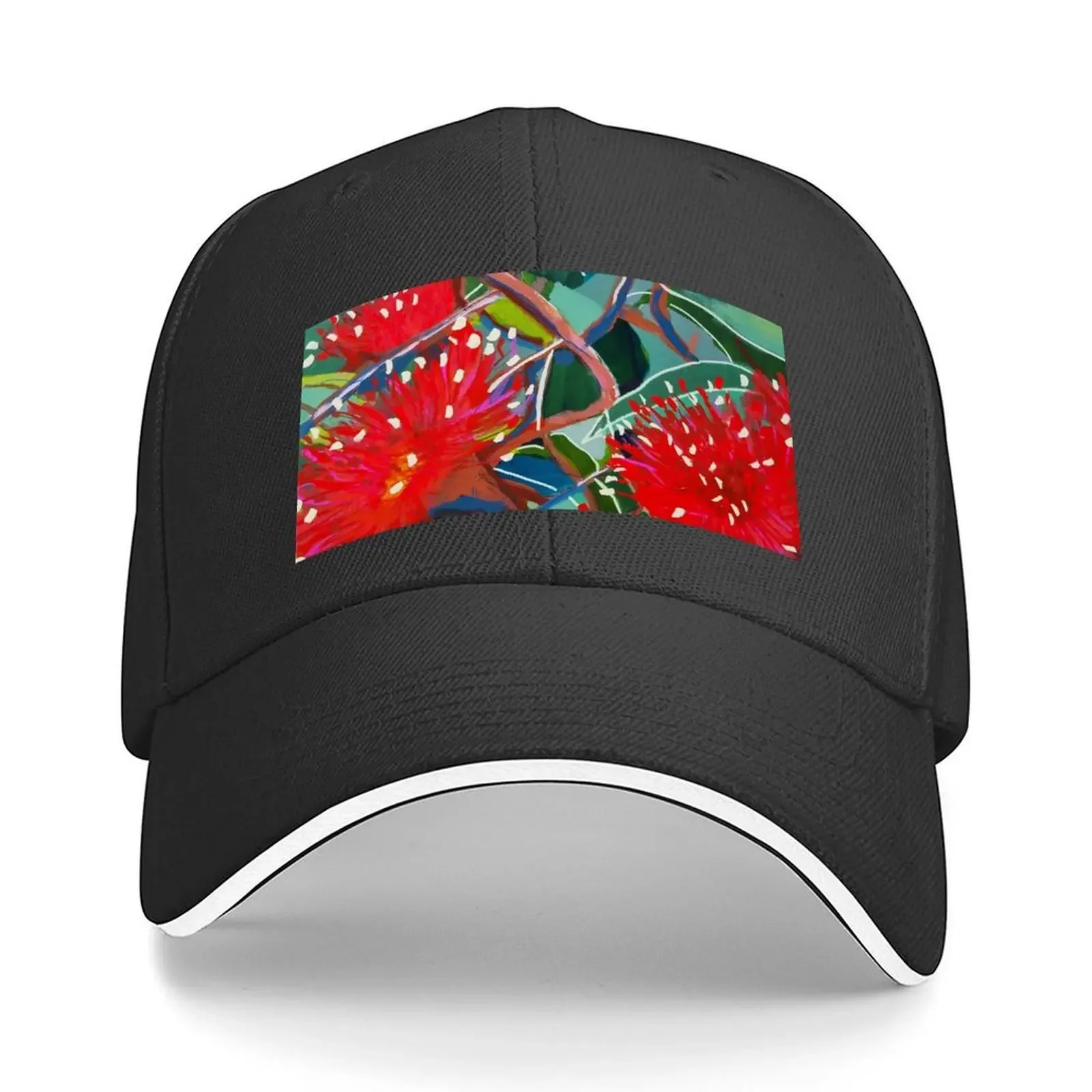 Gorra de béisbol australiana con flores de goma roja, sombrero de gran tamaño para montañismo, gorra Snapback, novedad en gorras para mujeres y hombres