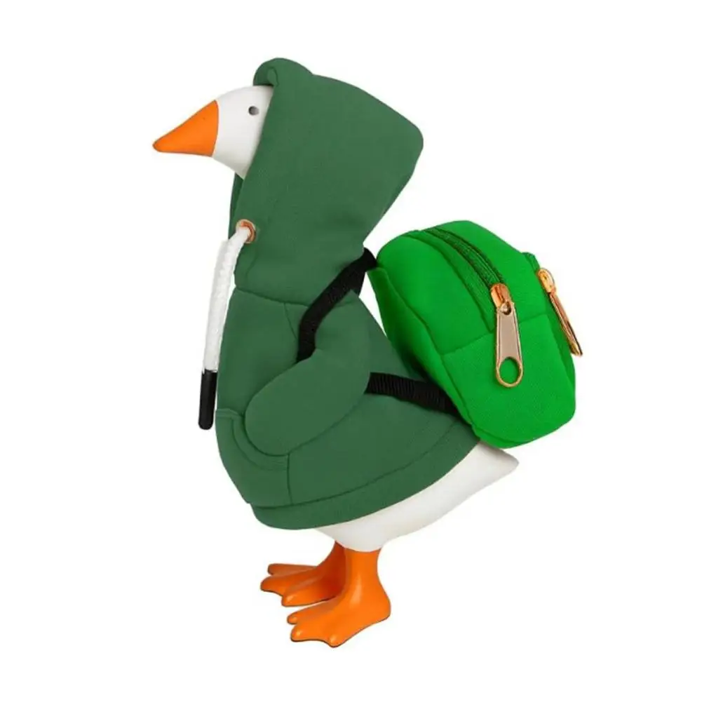 5 Inch Goose Outfits Red Hoodies Soft Solid Color Mini Porch Goose Hoodies Desk Goose Outfits Clothes for Table Decoration