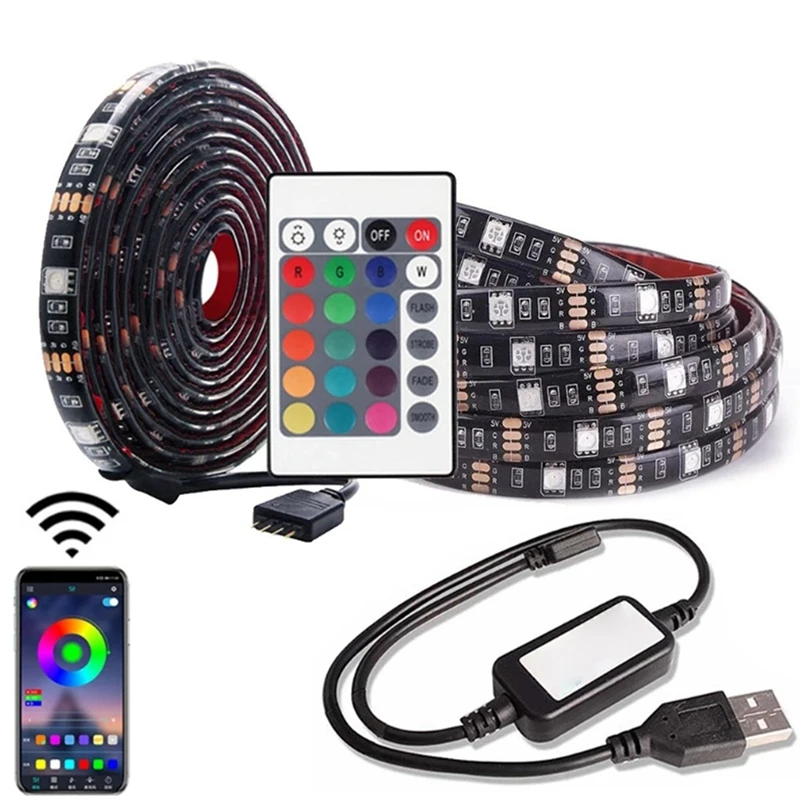 LED Light Strip Set 5050RGB Remote Control Bluetooth 5V Colorful Light Strip Set TV Background Atmosphere Light