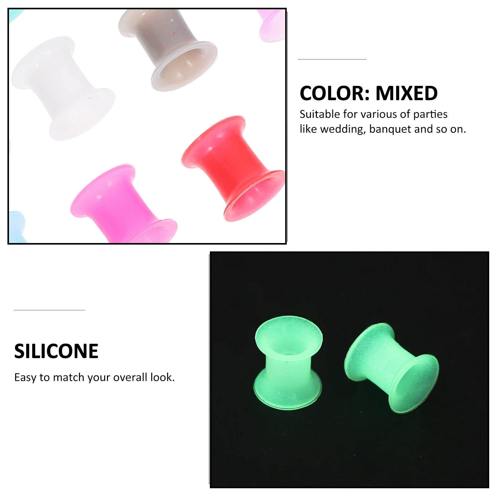 

24 Pcs Piercing Tunnel Plugs Stretcher Flesh Tunnels Earring