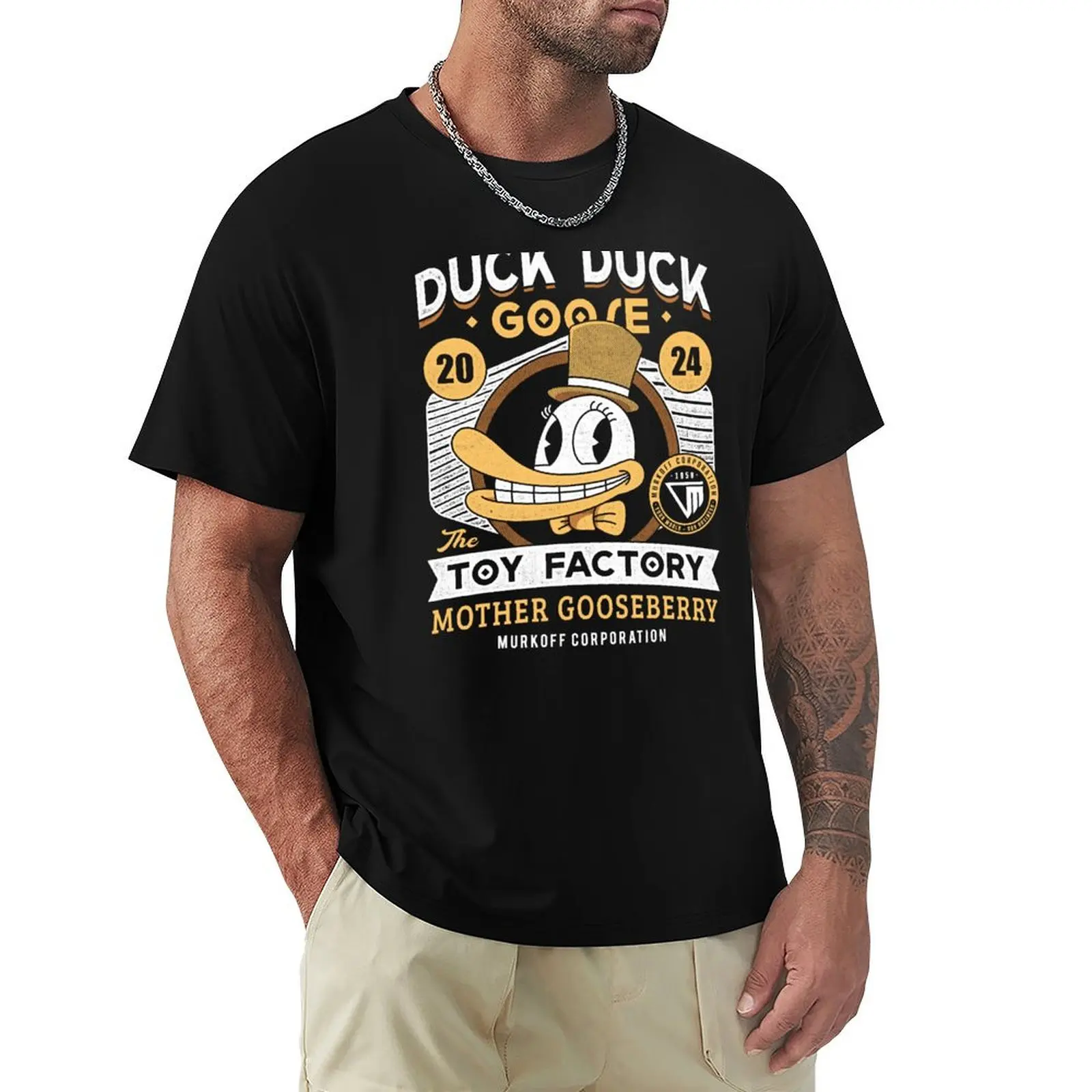 Sinyala Facility Toy Factory T-Shirt All Match Print Short Sleeve Top