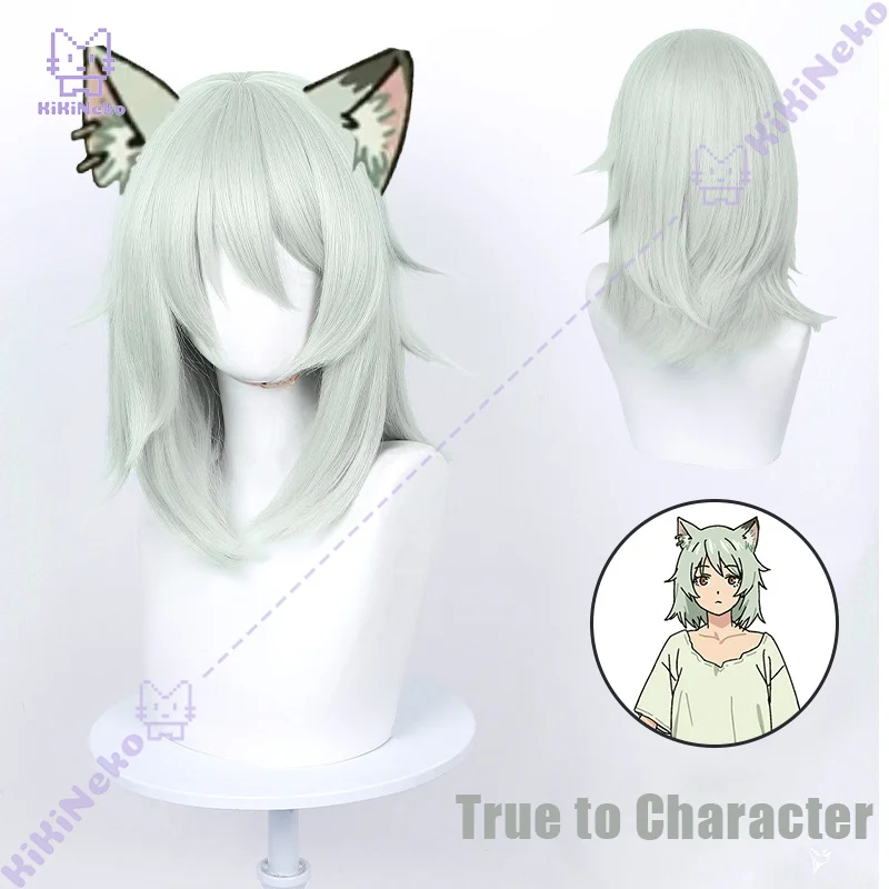 Anime Chainsmoker Cat Yaniko Satou Cosplay Wig Realistic Scalp Top Short Hair For Halloween Comicon Party Adult Women Men