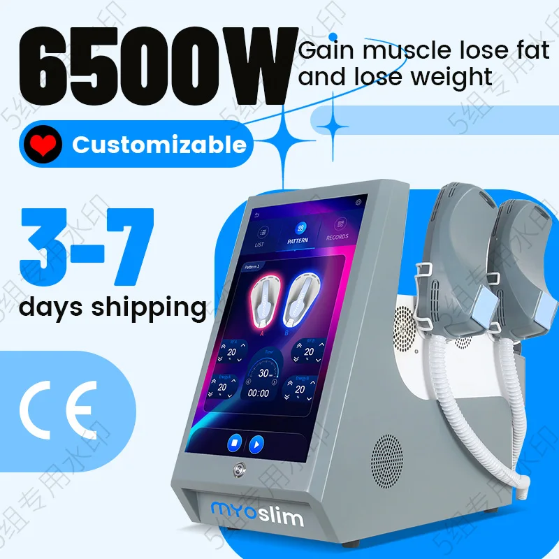 

6500 Вт 15T EMSzero 200 Гц RF HI-EMT машина для моделирования тела электромагнитная стимуляция тела для похудения наращивания мышц 4 ручки