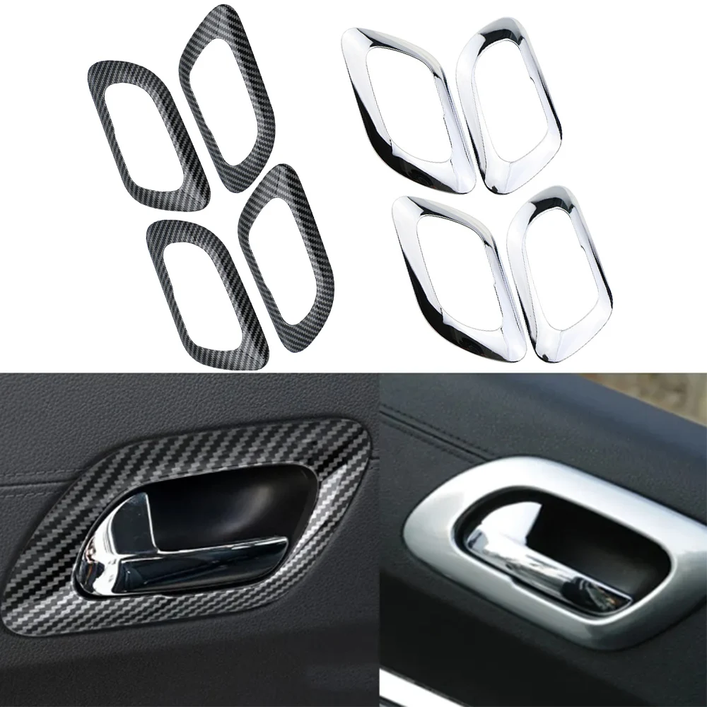 For Peugeot 3008 2011 - 2014 2015 Door Handle Frame Cover 4Pcs/set Door Handles Decoration Sticker Trim Car Interior Accessories