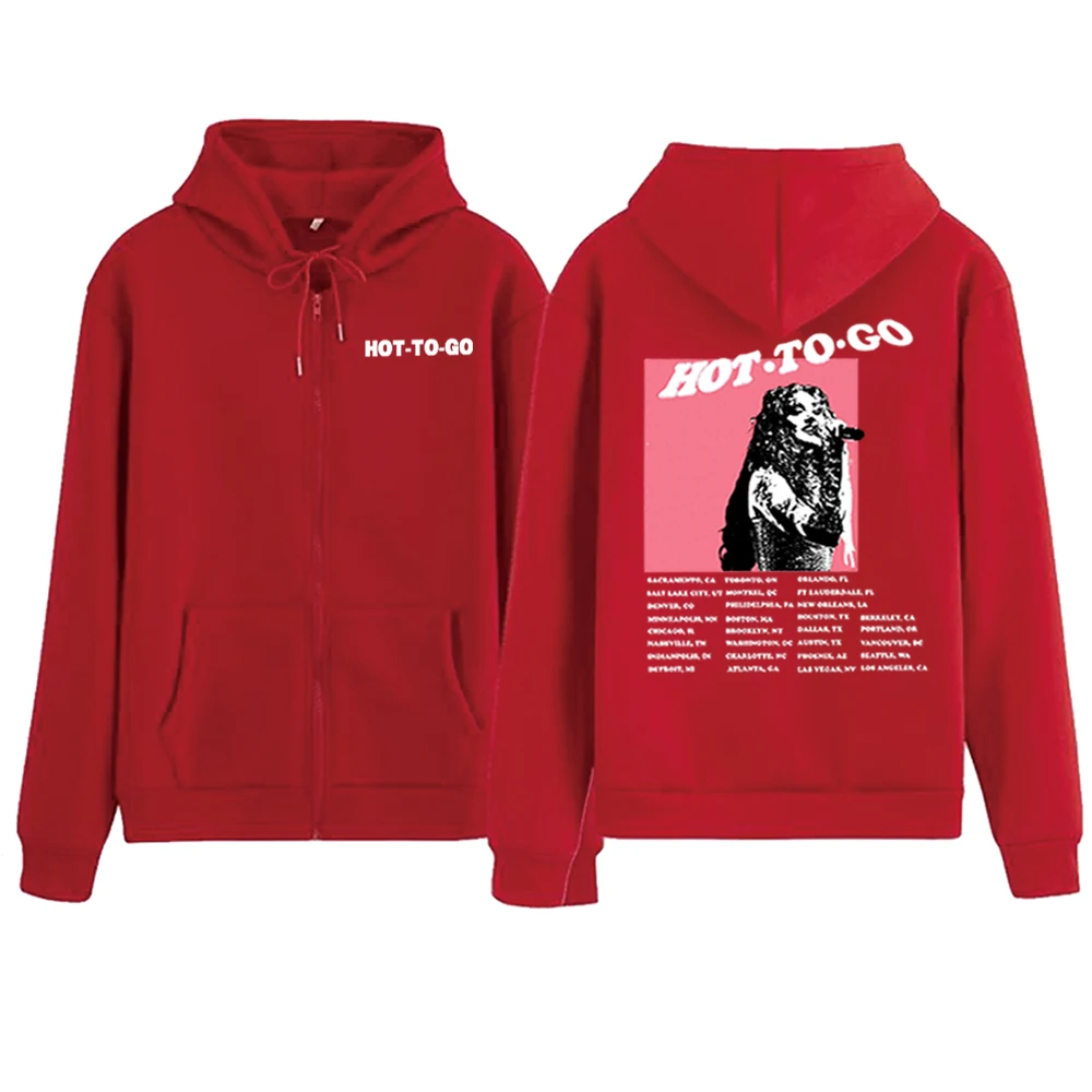 Hoodie ritsleting populer untuk pergi, Hoodie atasan Pullover Harajuku bermusik, Hoodie ritsleting hadiah penggemar