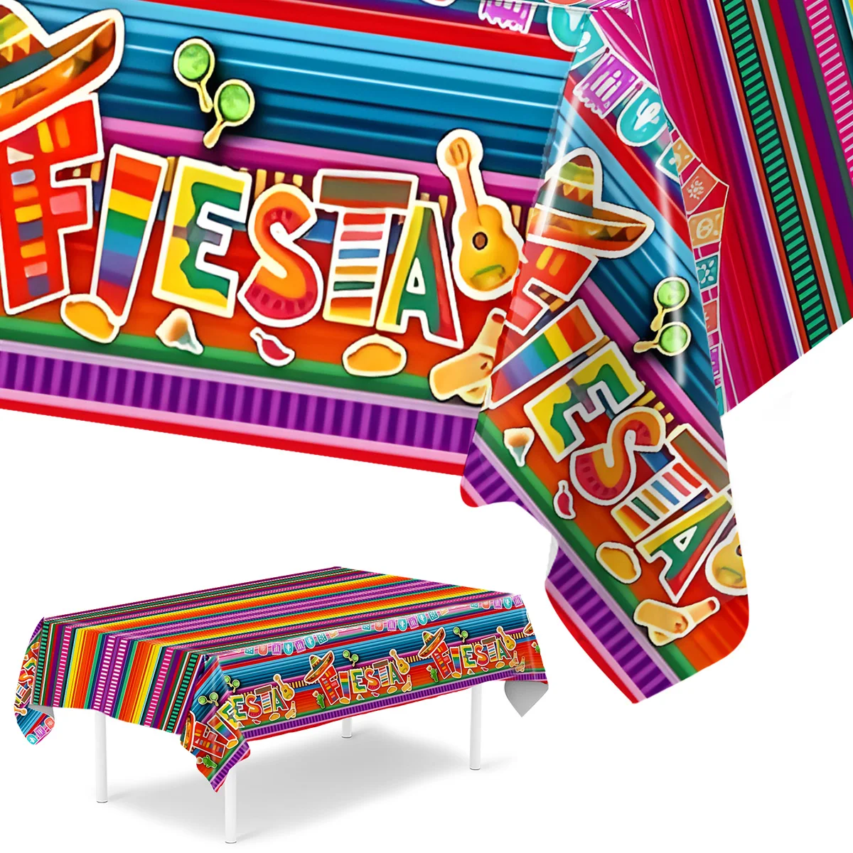 Mexican Theme Fiesta Party Waterproof Plastic Tablecloth Bir