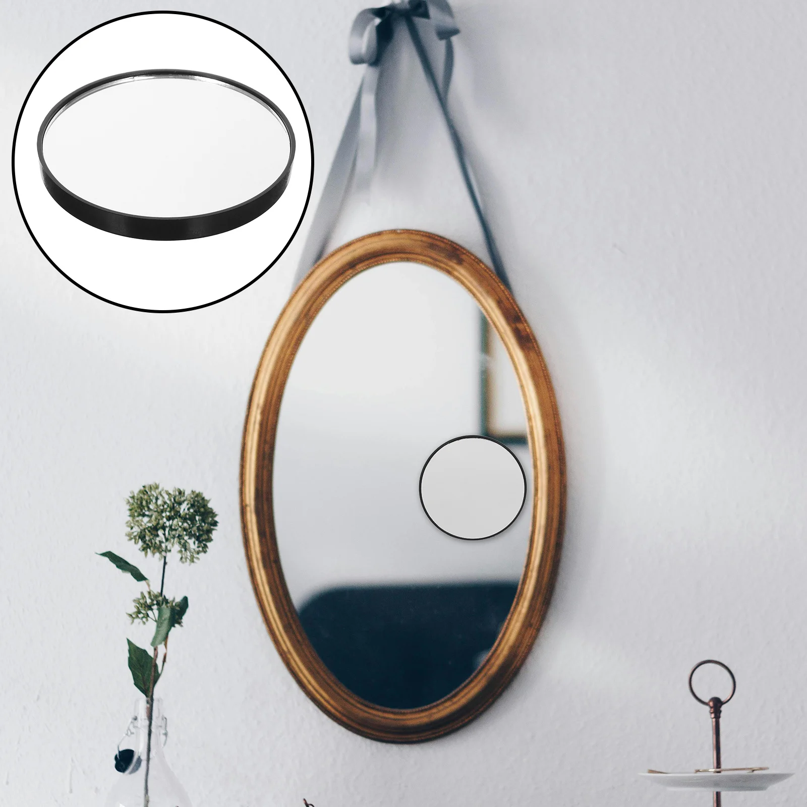 

5Pcs Small Magnifying Mirror Portable 5x Suction Cup Makeup Mirror Handheld Round Travel Eyebrow Grooming Blackhead Cleaner