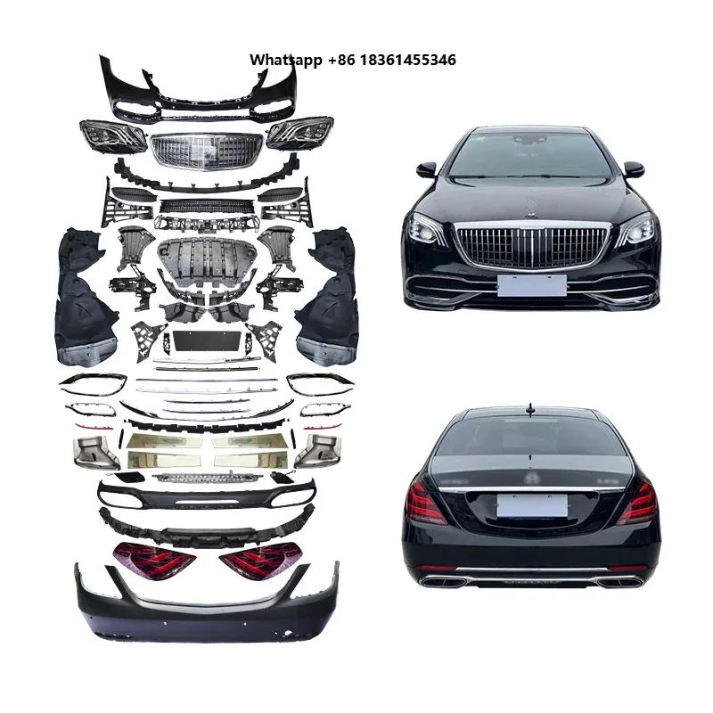 

For W222 Car Modification Body Kit Upgrade S680 Front Headlights Rear Bumper Taillights New