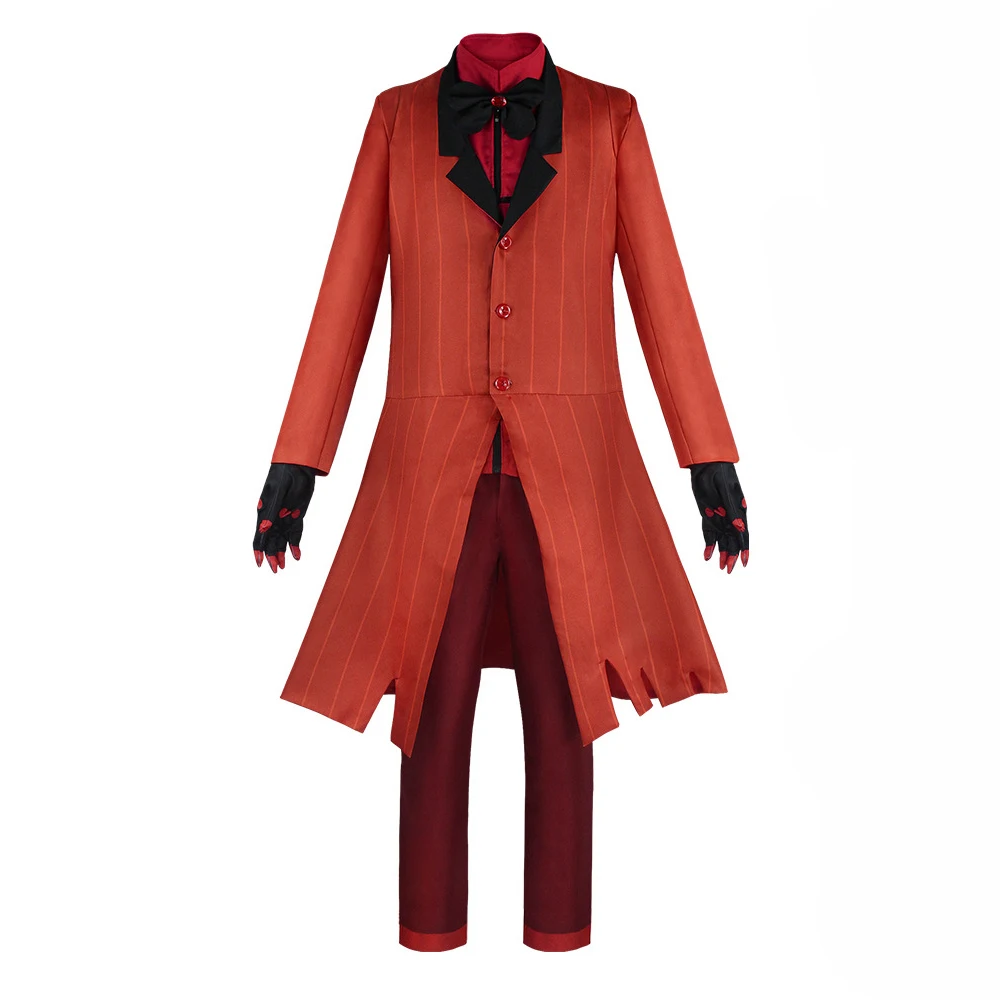 Anime Alastor Hazbin Cosplay Costume pour hommes et femmes, perruque d'hôtel, vêtements, uniforme, olympiques rouges, adultes, Halloween