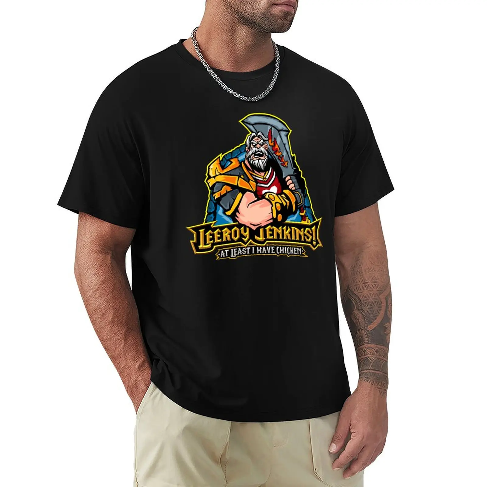Camiseta Leeroy Jenkins, camiseta ligera de manga corta refrescante