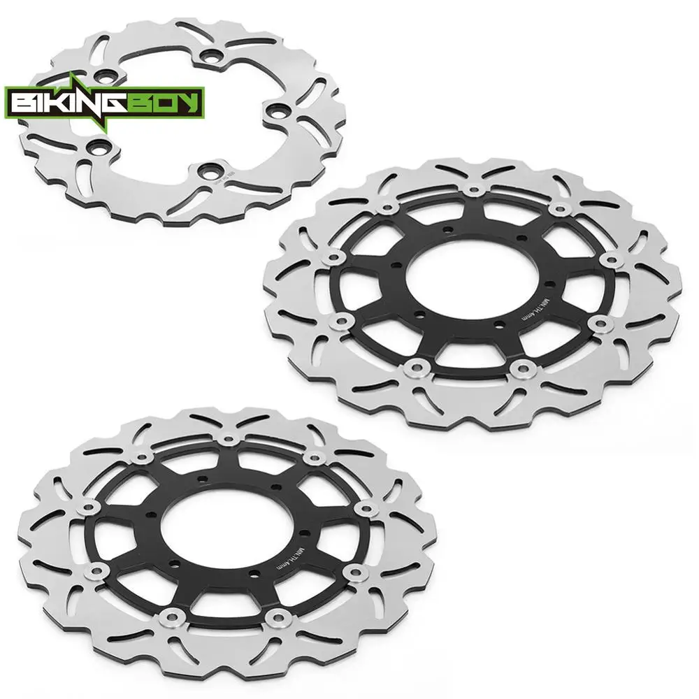 BIKINGBOY Front Rear Brake Disks Discs Rotors For GSXR 1000 / ABS 17 18 19 20 21 22 23 24 25 26 GSX-R 1000 R / ABS 2017-2026