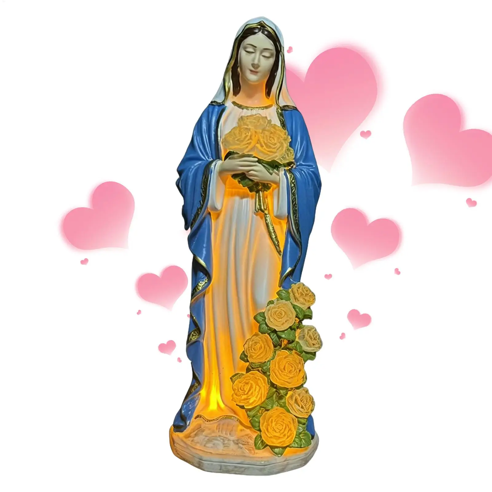 

Virgin Mary Garden Light Solar Powered Resin Figurine Decor Blessed Virgin Mary Figurine Outdoor For Outside Backyard Lawn Patio