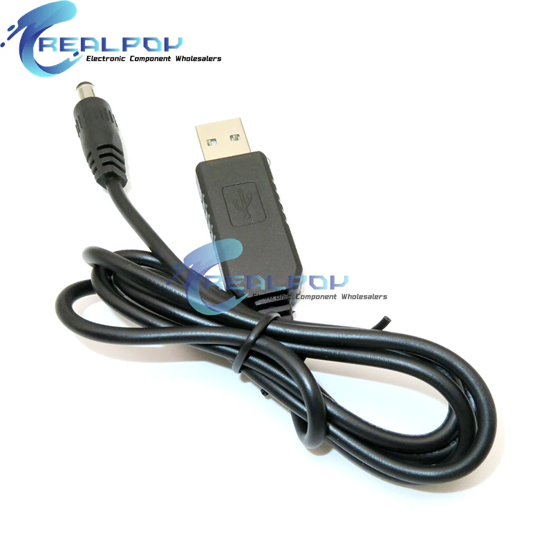 Usb Power Boost Line Dc 5v To Dc 9v / 12v Step Up Module Usb Converter Adapter Cable 2.1x5.5mm Plug