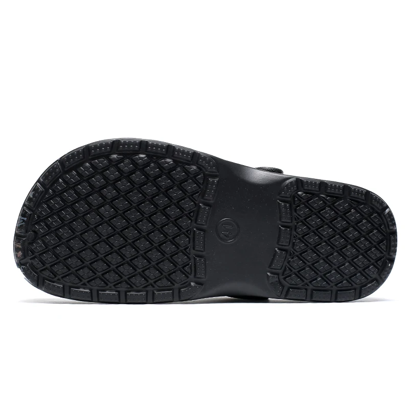 Mens Wide Toe Box Chef Clogs Kitchen Work Shoes Waterproof Lightweight EVA Nursing Shoes for Restaurant Plus Size 50 51 52 53 54