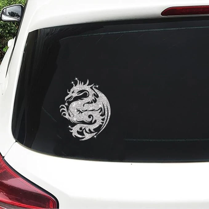 Flash Silver Sticker Dragon Car Decals Car Stickers