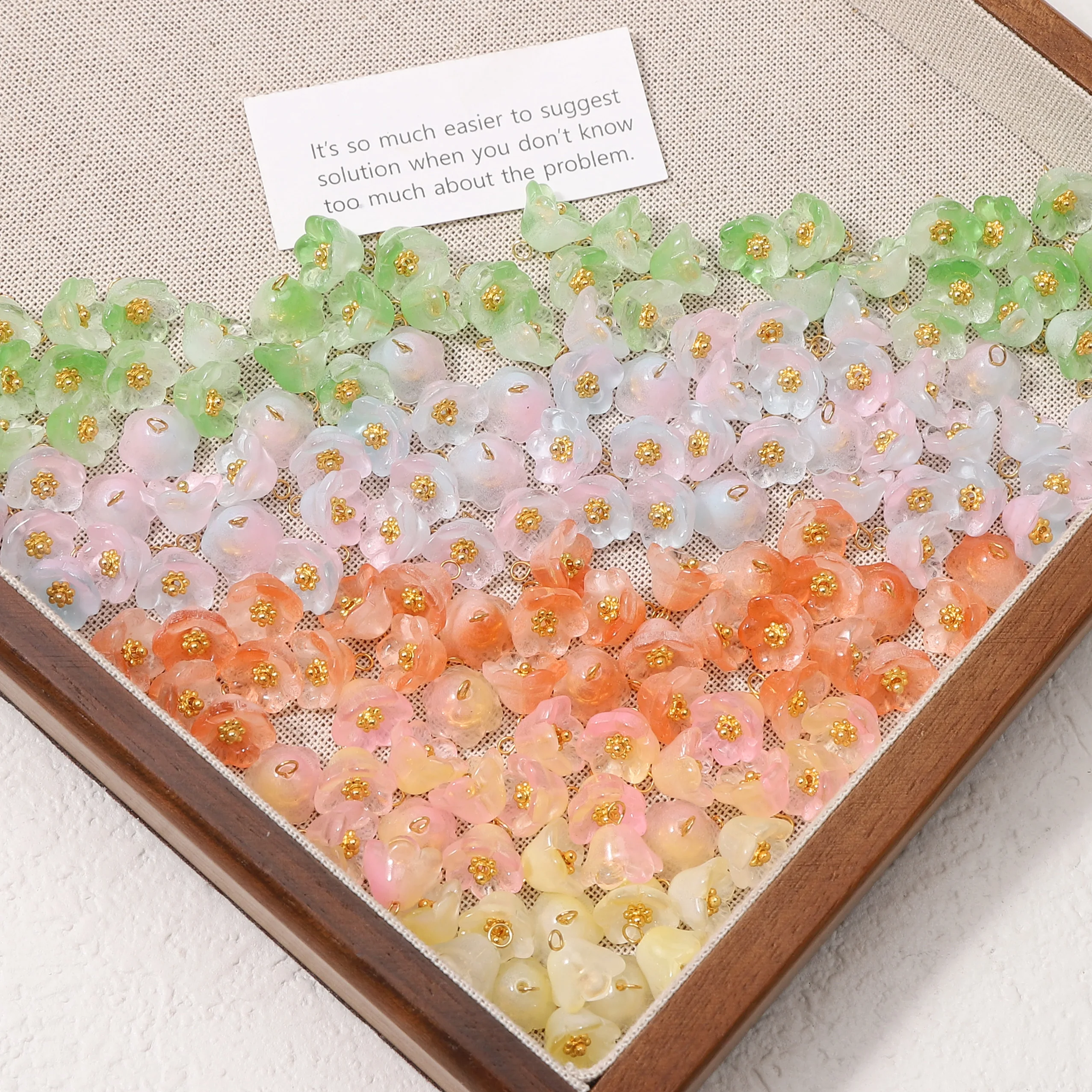 

5Pcs 11mm Colorful Lily Of The Valley Glass Flower Pendants For DIY Bracelets Necklace Earrings Jewelry Making Accessories Gift