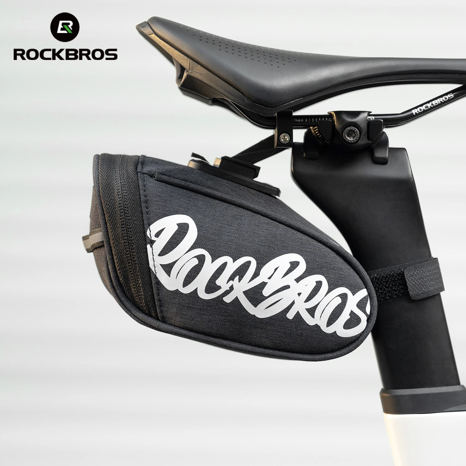 ROCKBROS Fahrrad-Gepäckträgertasche für den lokalen Versand, kompakt, tragbar, 0,8 l, Fahrrad-Hecktasche, fester und stabiler Einbau, für MTB, klappbare Fahrrad-Satteltasche, Fahrradzubehör.