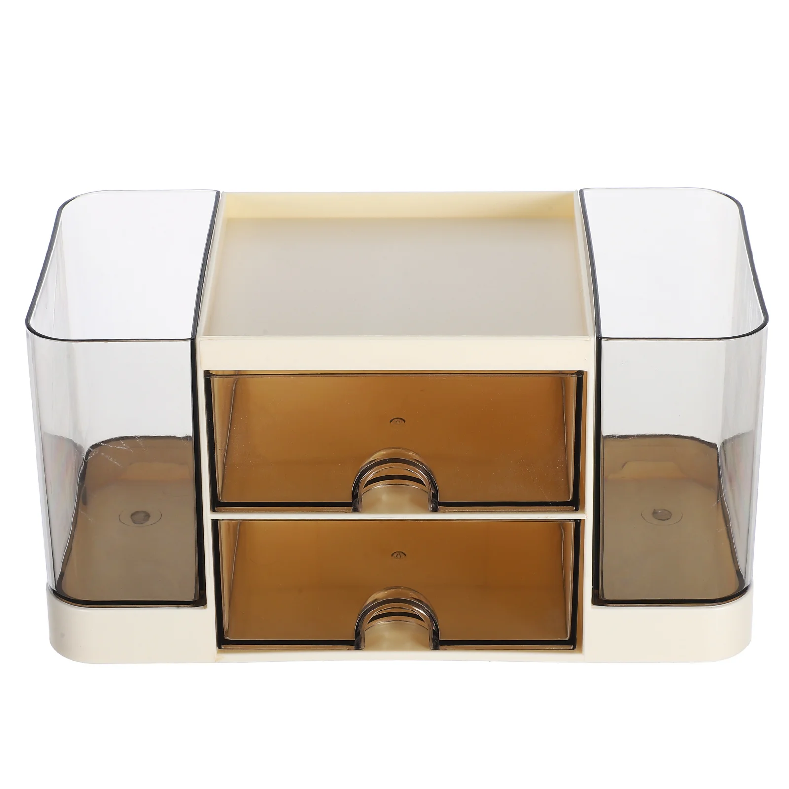 

Desktop Organizer With 2 Drawers Large Capacity Storage Box For Stationery Skincare Makeup Art Supplies Desk Accessories