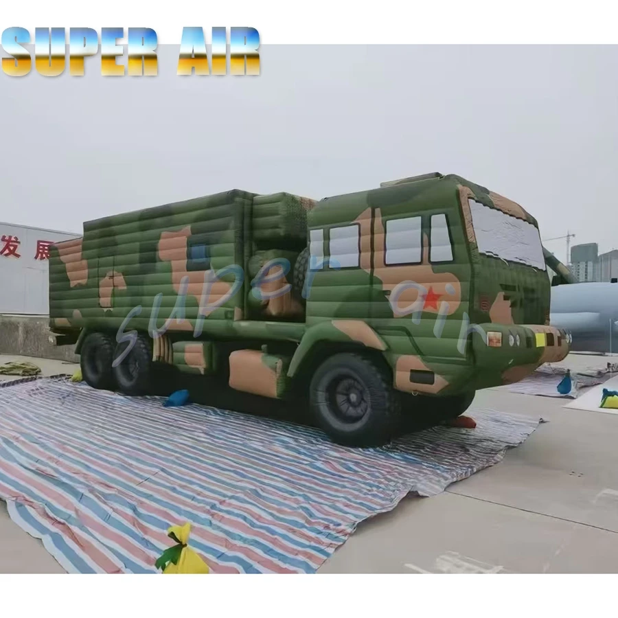 

Надувная модель военного танка, камуфляжный армейский танк для тренировок, мероприятий и в качестве реквизита для фильмов с компрессором
