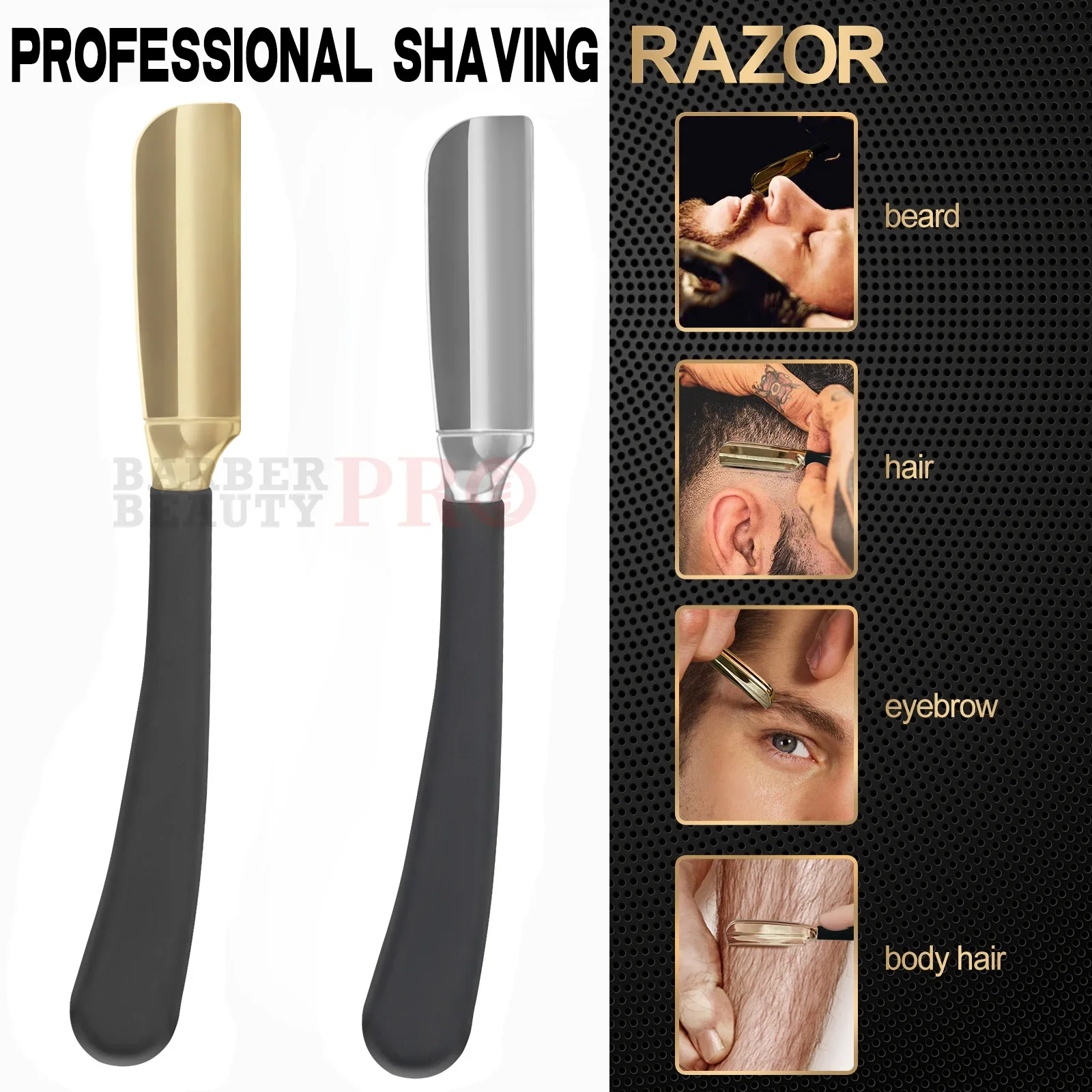 NEW Manual Shaver Straight Edge Razor Holder Professional Barber Stainless Steel Razor For Haircut Hairdresser Men Shaving Tools