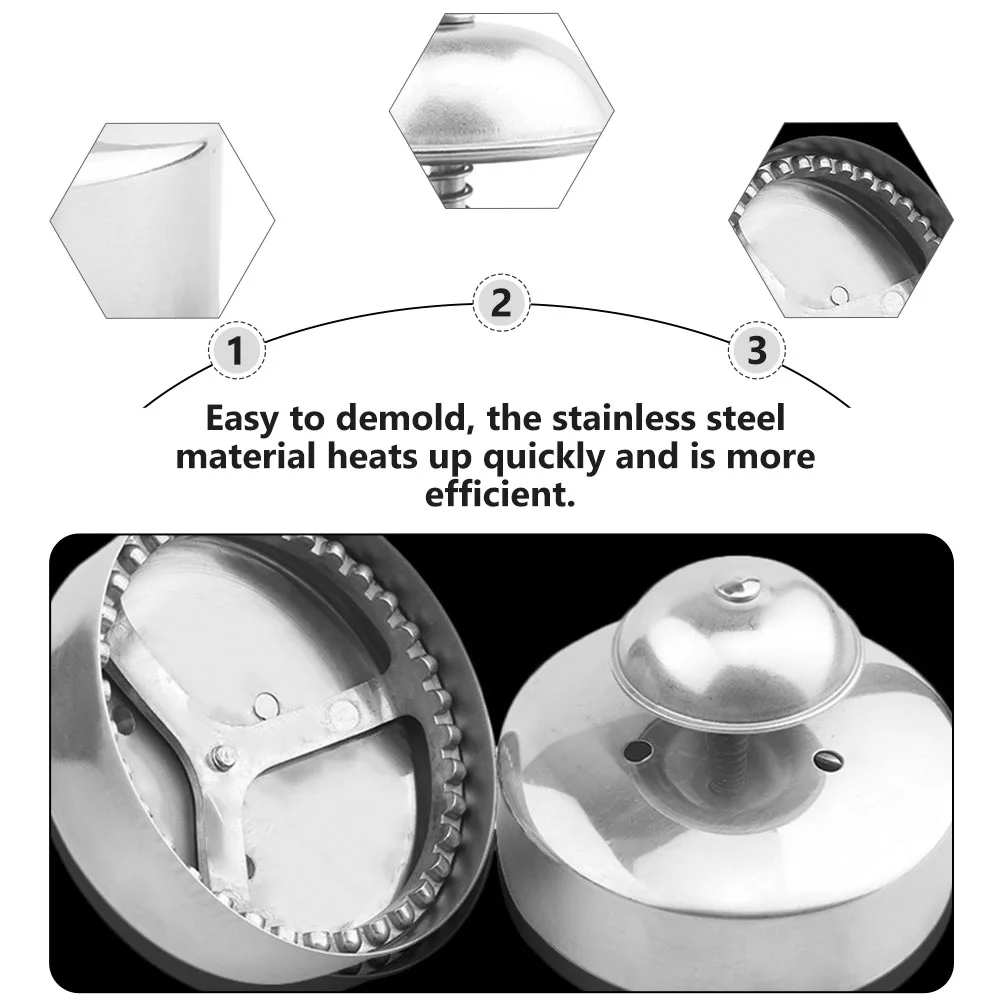 

2pcs Stainless Steel Sandwich Cutting Mold Household Slicer Sealer Quick Heat Non Slip Grip Efficient One Piece Molding