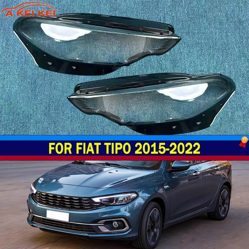 

Fit For Fiat Tipo 2015-2022 Car Accessories Headlight Lens Cover Transparent Lampshade Headlamp Shell Plexiglass