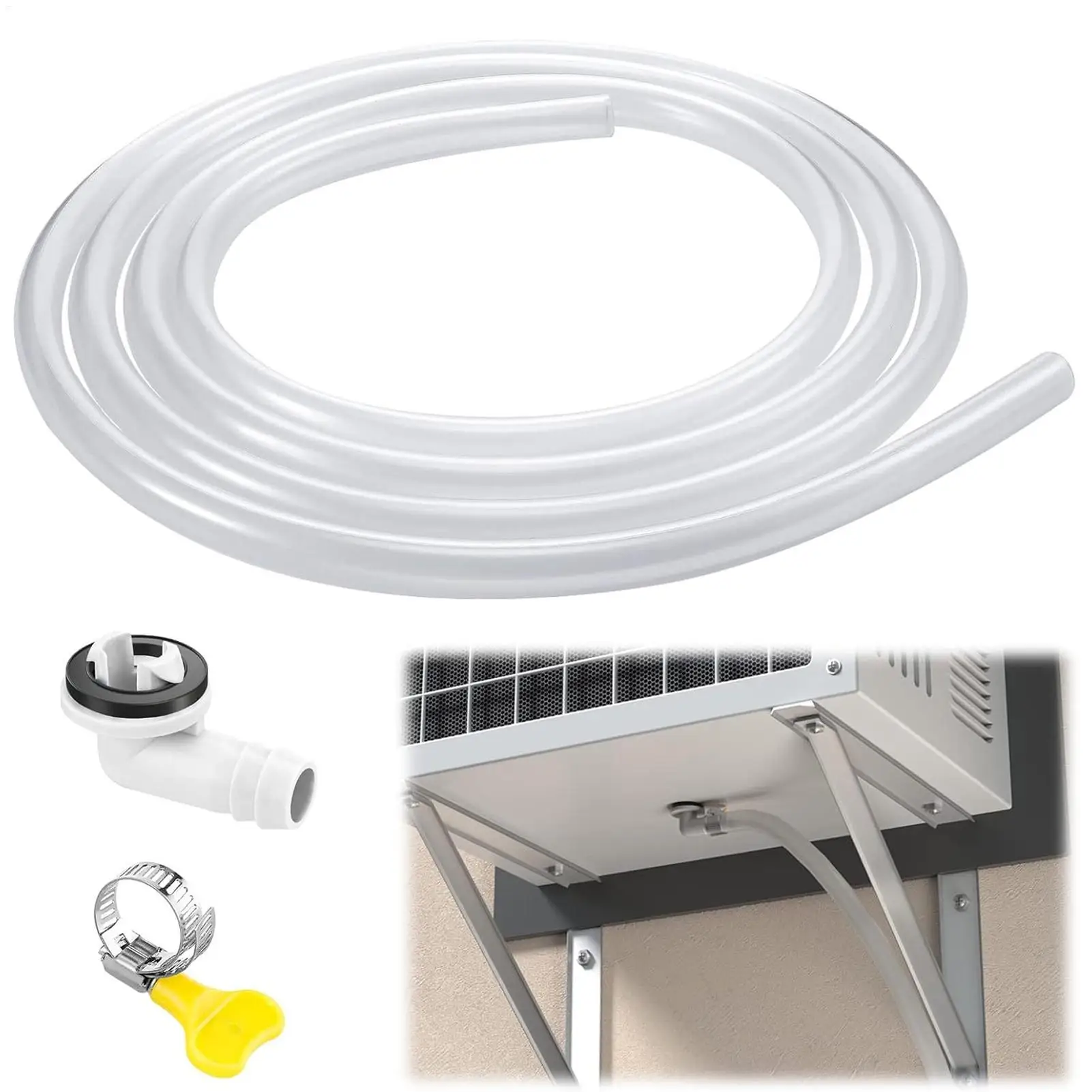 90/180/300cm Air Conditioner Drain Hose Portable Leakproof AC Drain Hose Kit Air Conditioner Parts AC Drain Pipe Replacement