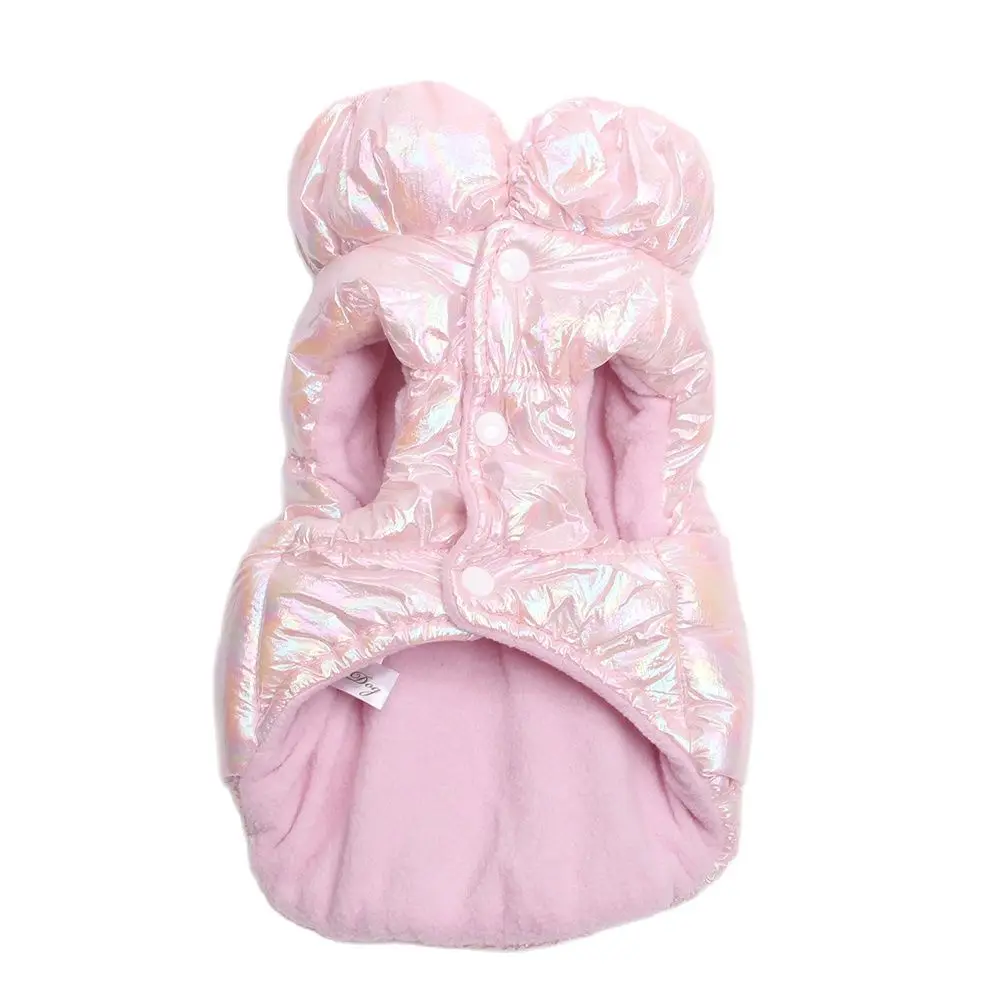 Princess Dog Cat Warm Coat Jacket with Big Bow Design Pet Puppy Hoodie Dress Winter Clothing Outfit