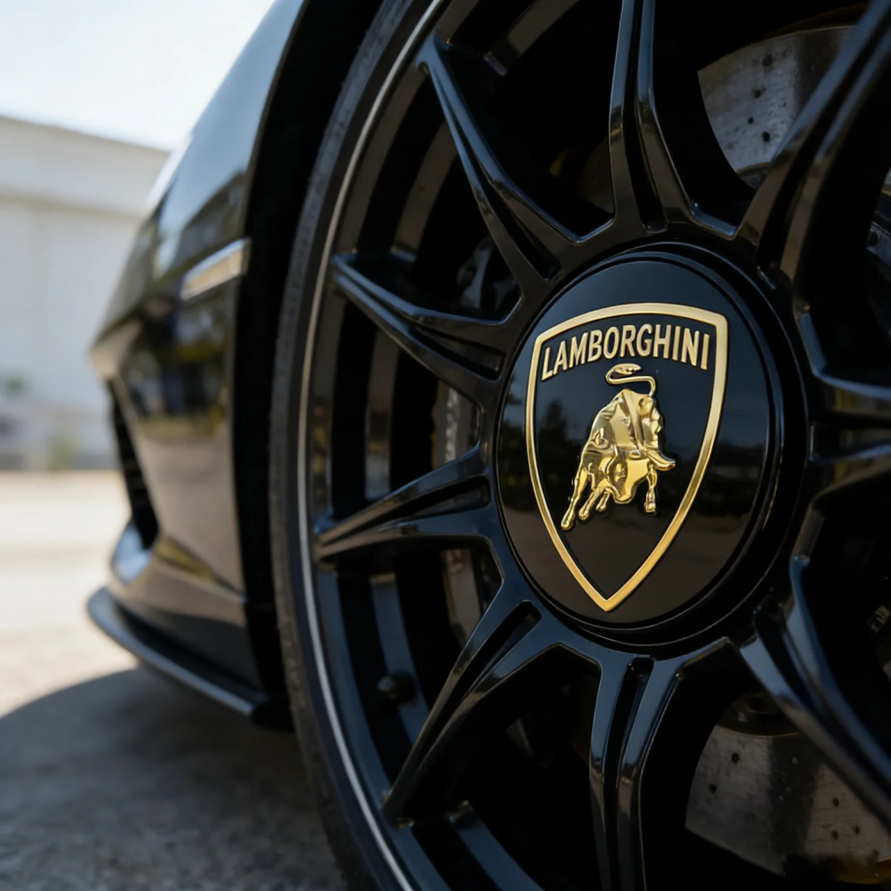 Car Wheel Center Hub Cap Badge Logo Sticker For Lamborghini hubcaps, Big Bull, Little Bull, lp700, lp550, 610, URUS Accessories view 2