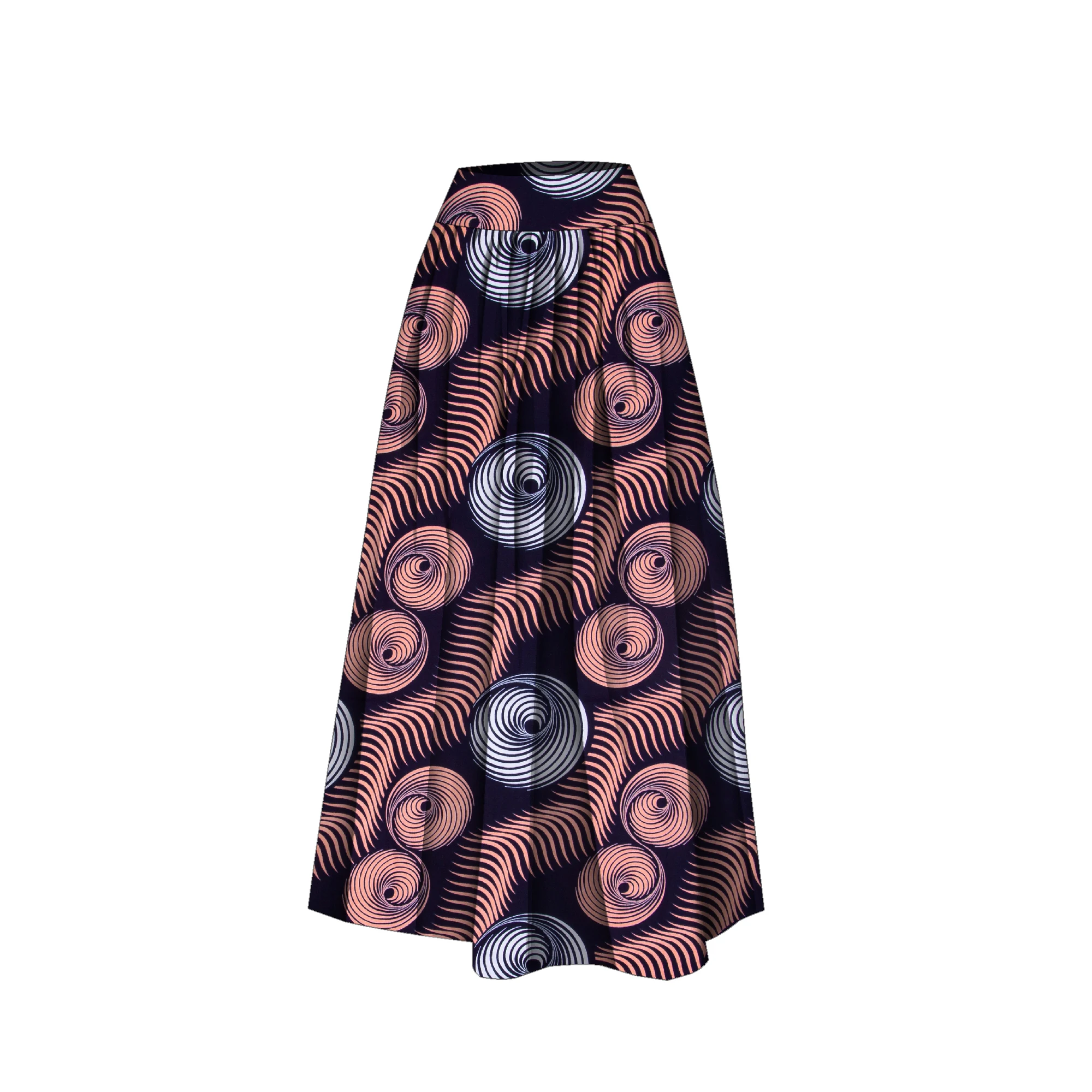 Gonna lunga stampa africana donna Ankara Dashiki vita alta una linea Maxi gonna lunga ombrello abbigliamento donna BRW WY1744