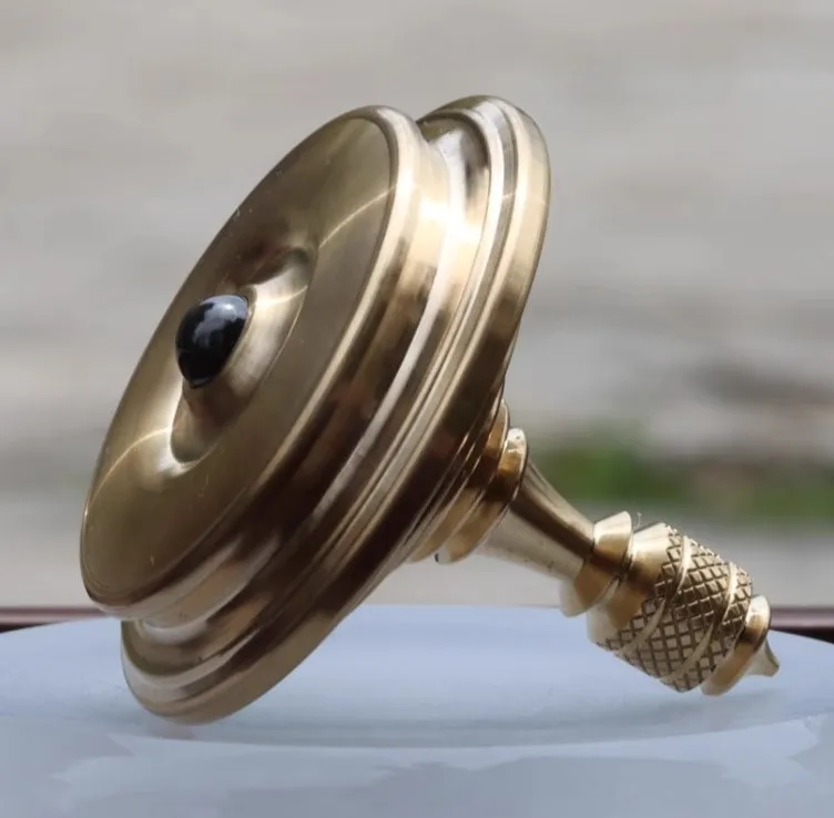 1PC TC4 Brass / Copper Hand Twisting Spinning Tops Fingertip Top Hand Spinner Toys