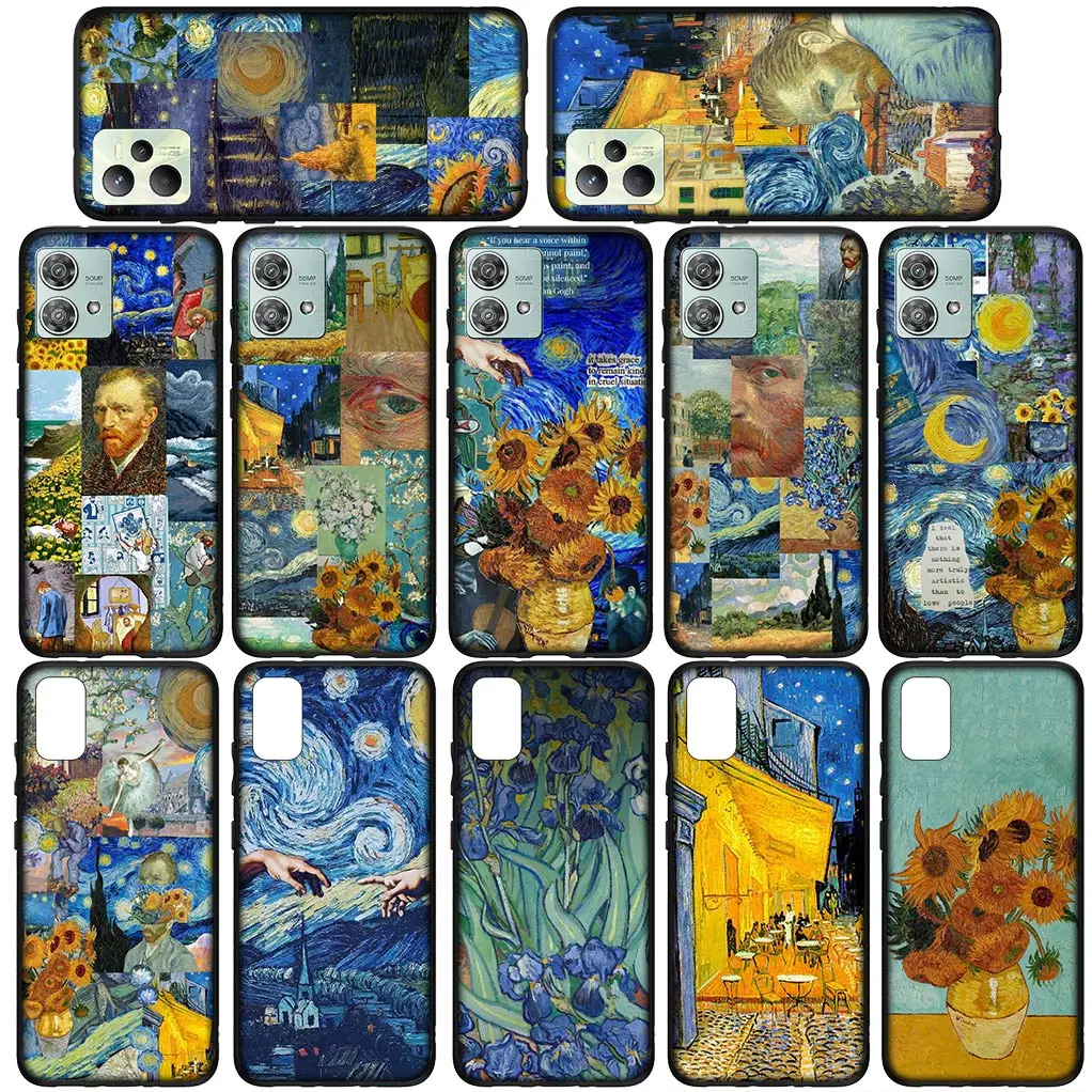 غطاء هاتف ليلي مرصع بالنجم ، شاحنة ، عباد الشمس ، لوحة جوخ ، حافظة ناعمة لـ Xiaomi Redmi Note 13 ، 13C ، A3 ، A3X ، Mi POCO F6 ، F5 ، X3 Pro ، 5G ، 4G #3