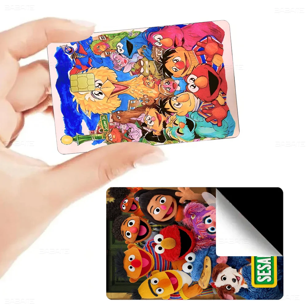 Puppet S-Sesame S-Street Various Anime Bank Credit Cards Bus Pass Stickers Cool Decoration Waterproof Stickers Collection